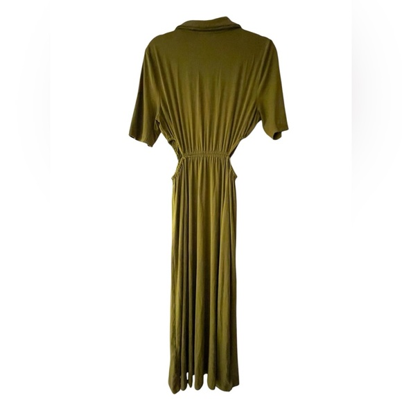 Essie Golden x The Drop Elegant Olive Green Maxi Dress Size: M Women’s Causal - Picture 2 of 7